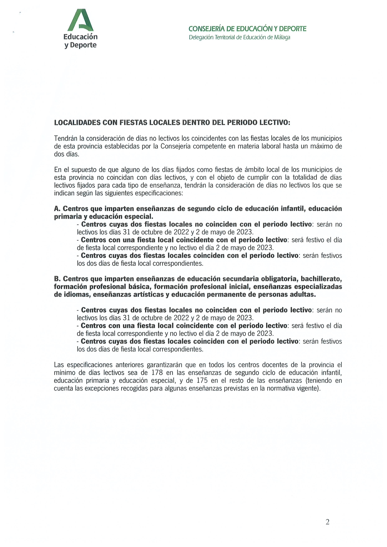 GRAFICO DEL CALENDARIO ESCOLAR PROVINCIA DE MALAGA 2022 2023 page 0002